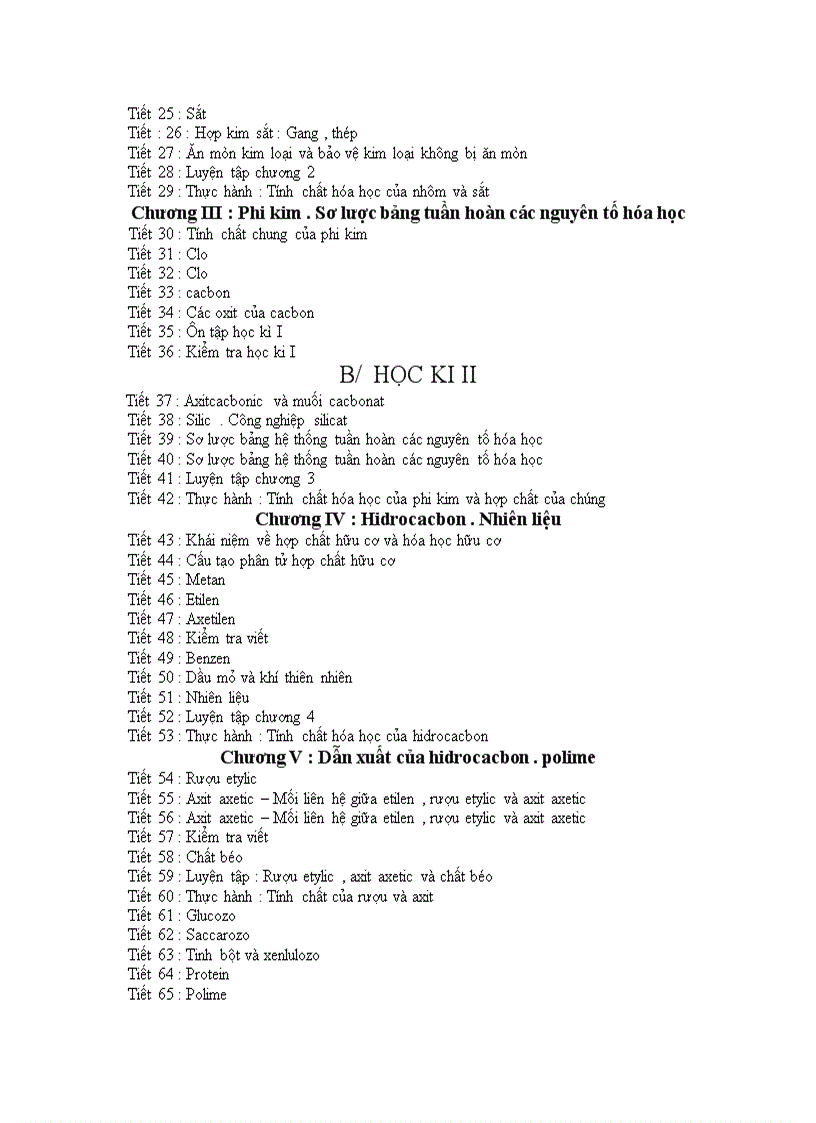 image for page Khung PPCT hóa học 9