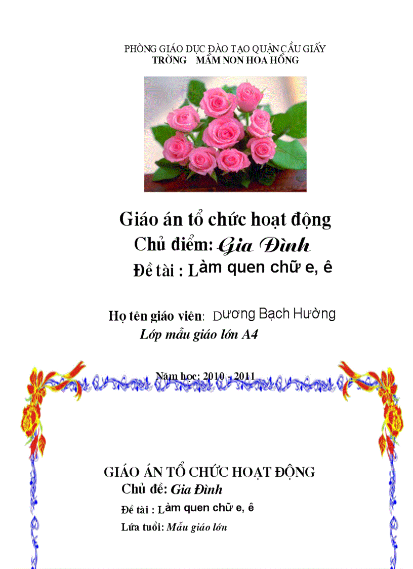 Làm quen chữ e ê