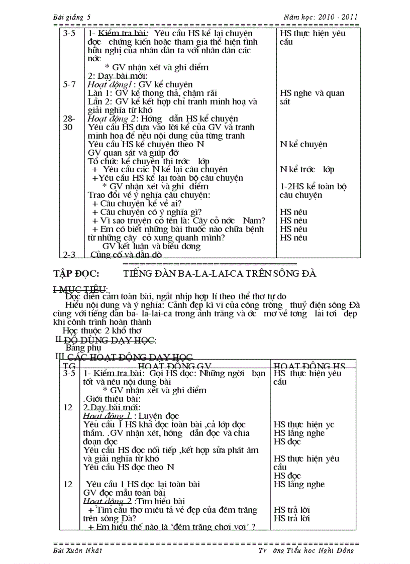 image for page Lớp 5 Tuần 7 2010 2011