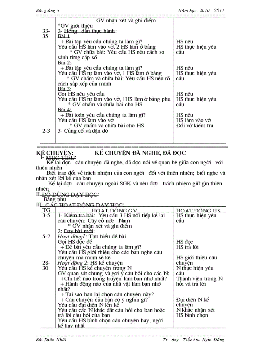 image for page Lớp 5 Tuần 8 2010 2011