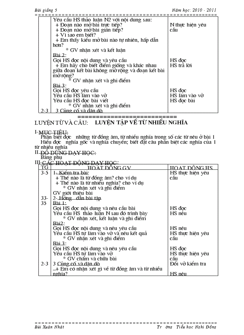 image for page Lớp 5 Tuần 8 2010 2011