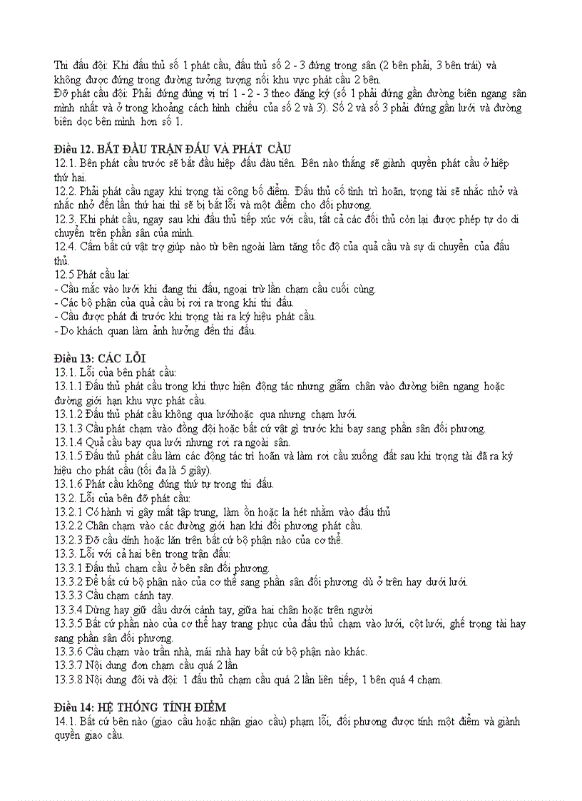 image for page Luật đá cầu lưới