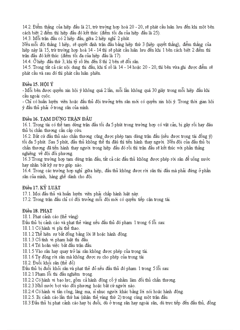 image for page Luật đá cầu lưới