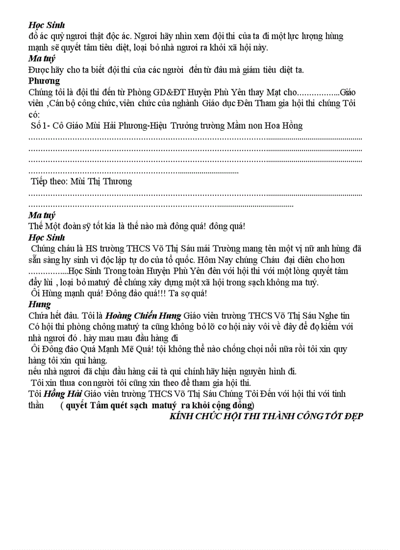 image for page Màn chào họi thi matuý 2012