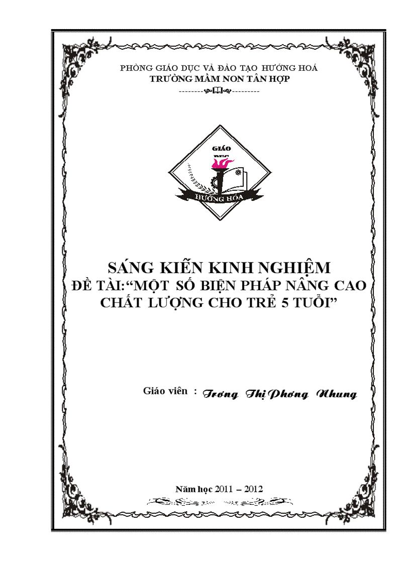 Mẫu Bia Sang Kiến Kinh Nghiệm