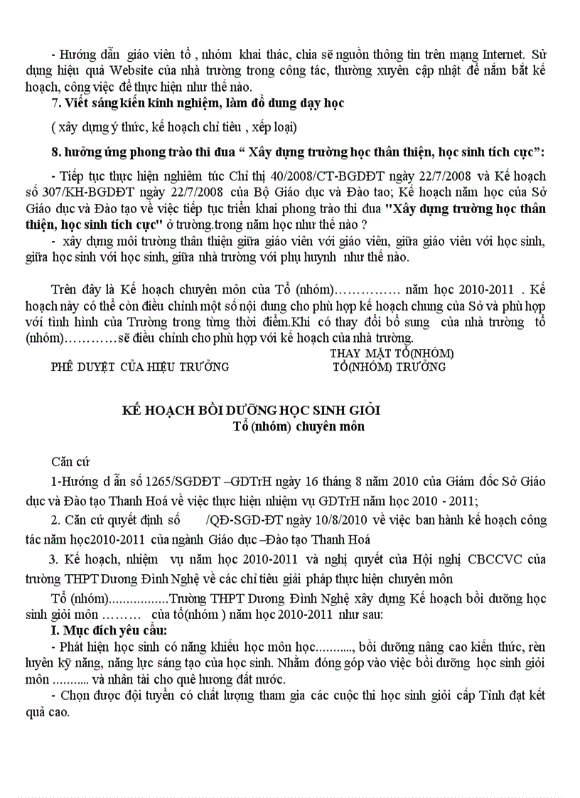 image for page Mau ke hoach to nhom chuyen mon