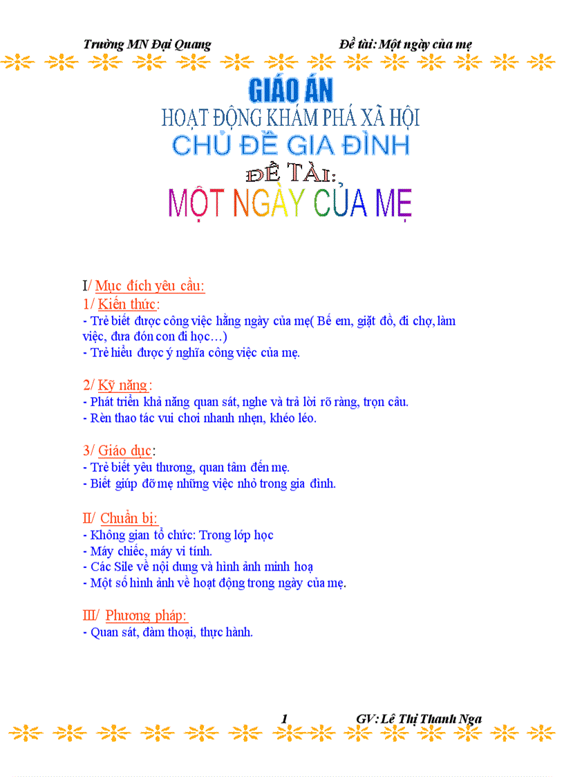 image for page Một ngày của mẹ