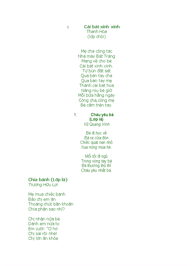 image for page Một số bài thơ bài hát Lá