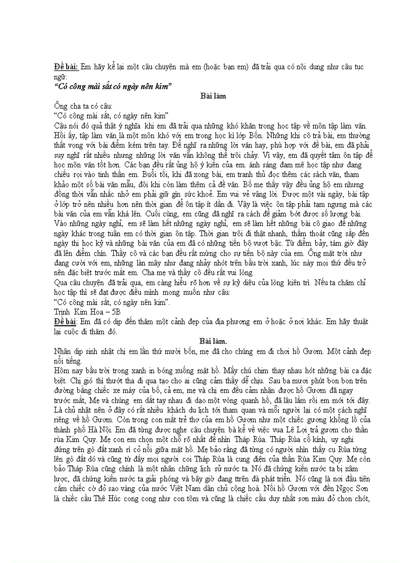 image for page Một số bài văn hay lớp 5