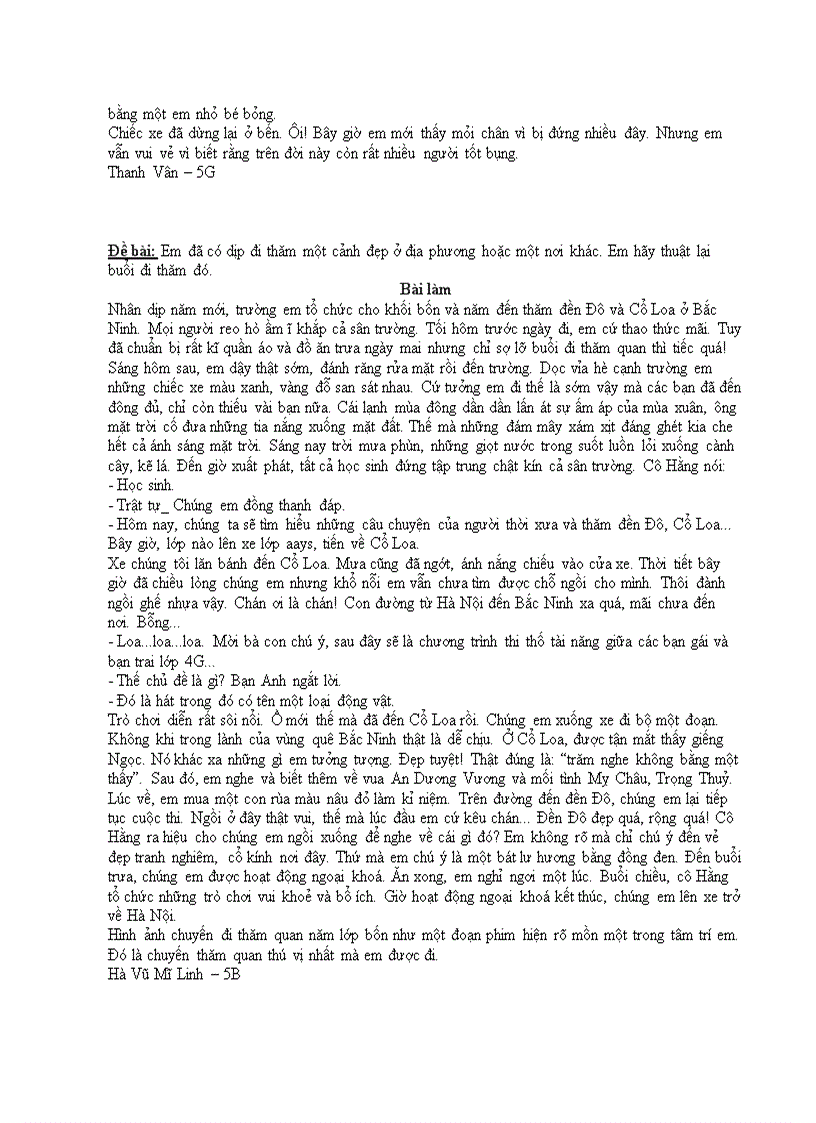 image for page Một số bài văn hay lớp 5