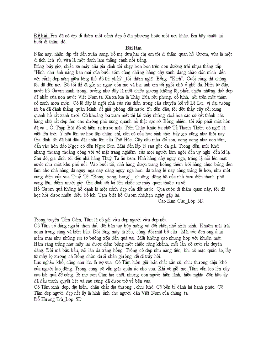 image for page Một số bài văn hay lớp 5