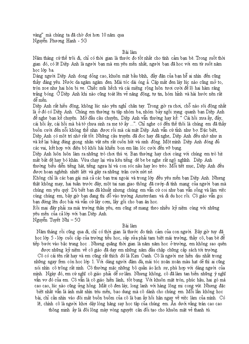 image for page Một số bài văn hay lớp 5