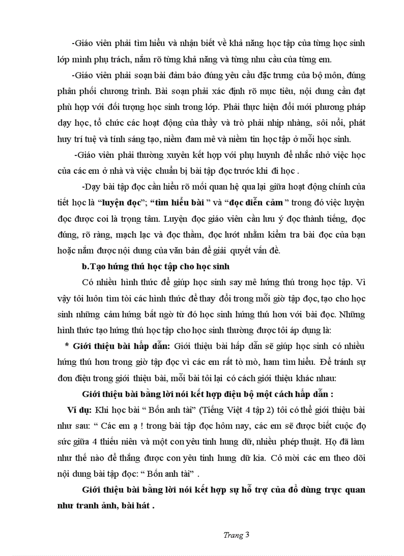 image for page Một số biện pháp rèn kĩ năng đọc cho học sinh lớp 4