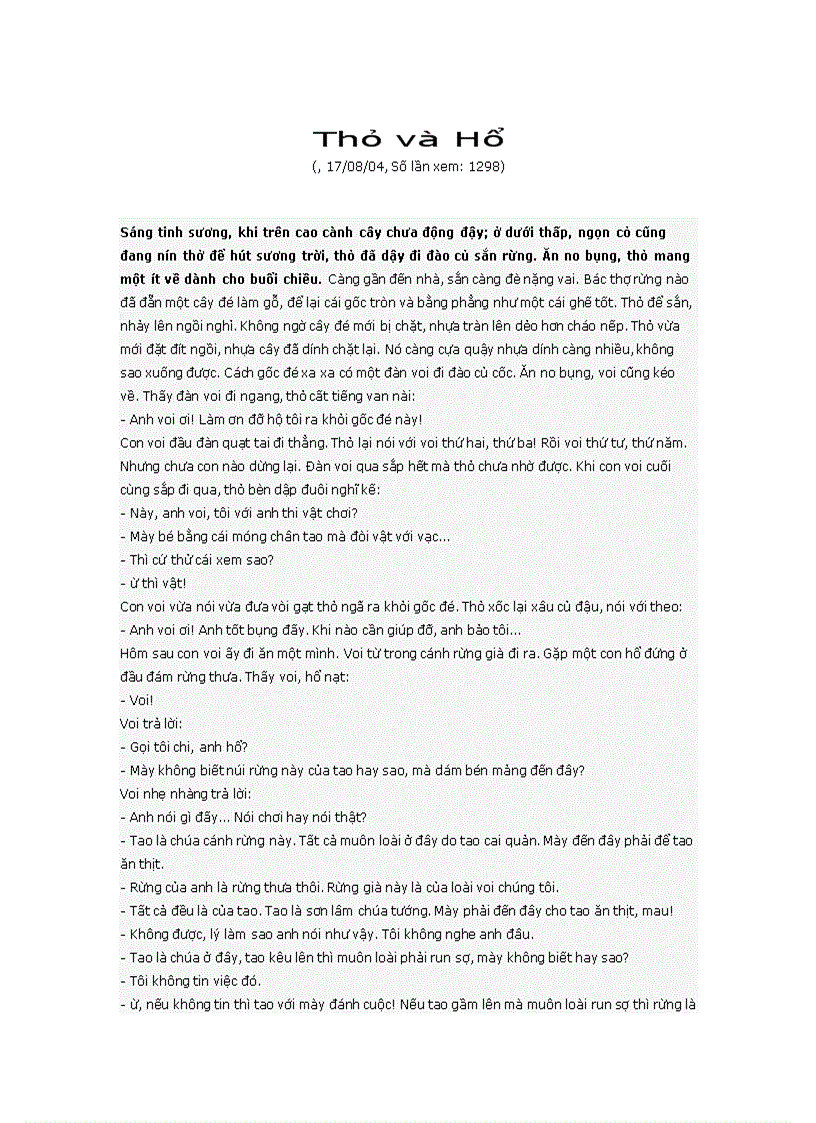 image for page Mot so cau chuyen danh cho mam non