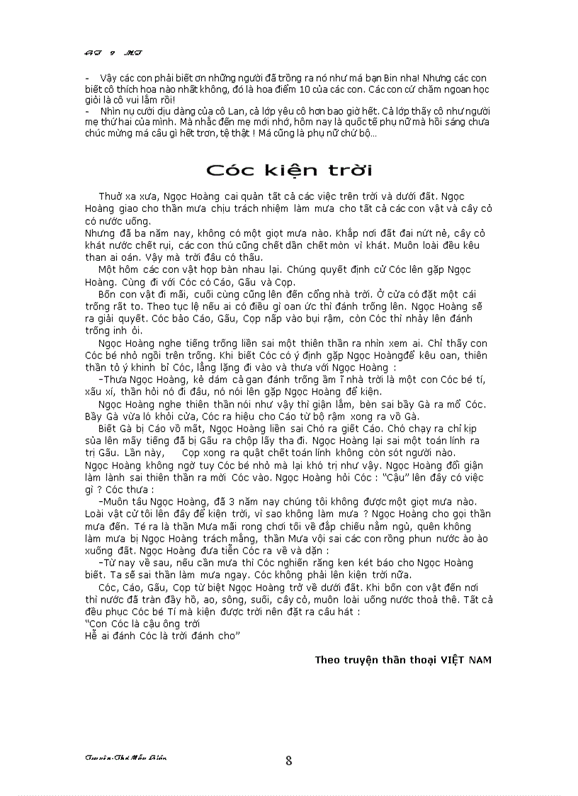 image for page Mot so cau chuyen danh cho mam non