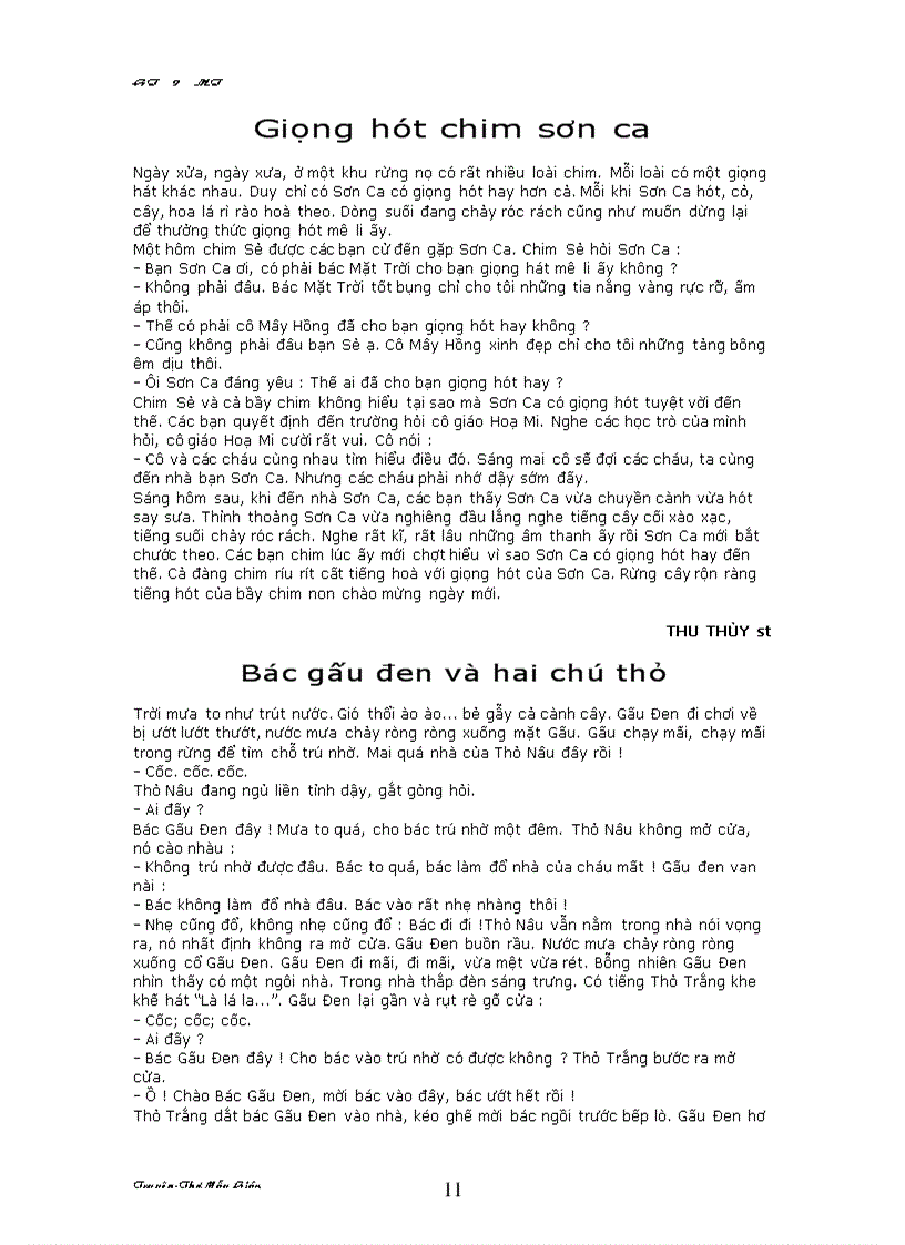 image for page Mot so cau chuyen danh cho mam non