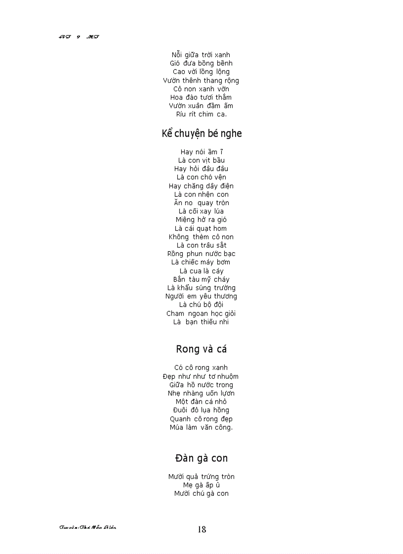 image for page Mot so cau chuyen danh cho mam non