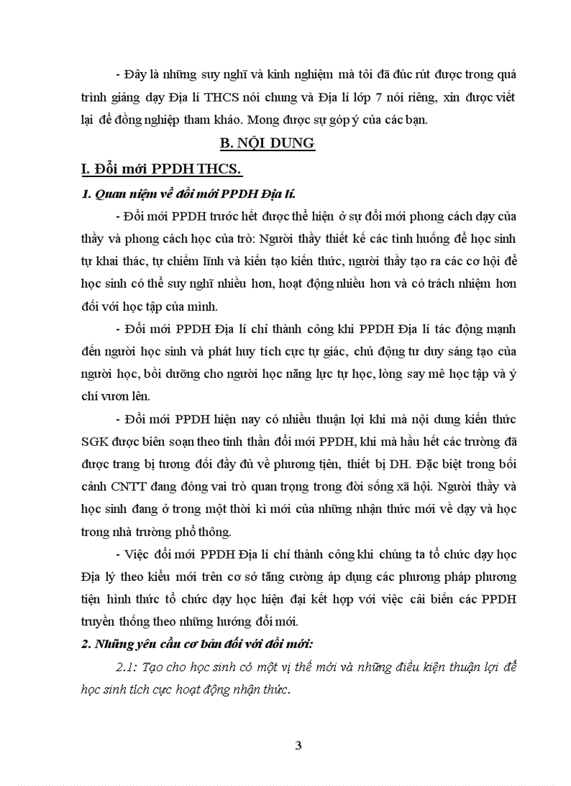 image for page Một số kinh nghiệm dạy học địa lý cấp THCS