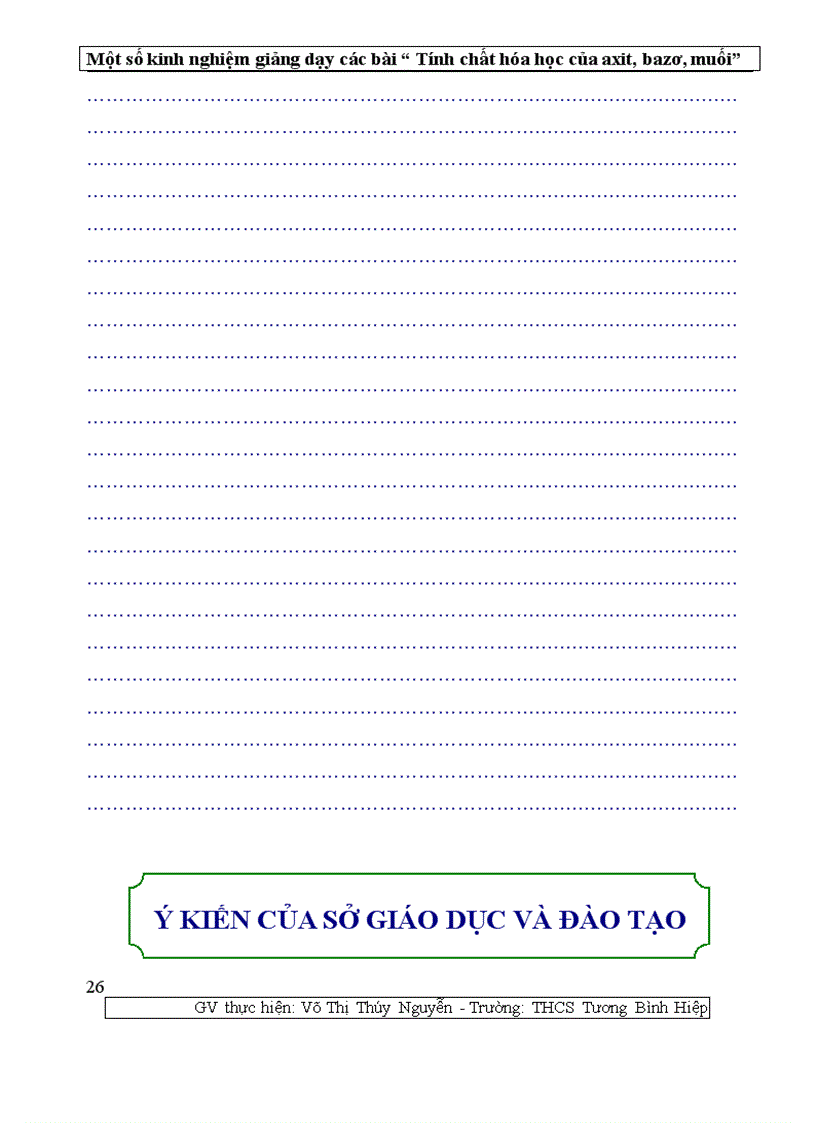 image for page Một số kinh nghiệm để giảng dạy các bài tính chất axit bazo muối