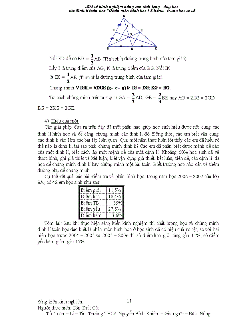 image for page Một số kinh nghiệm nâng chất lượng dạy các định li toán học phân môn Hình học THCS