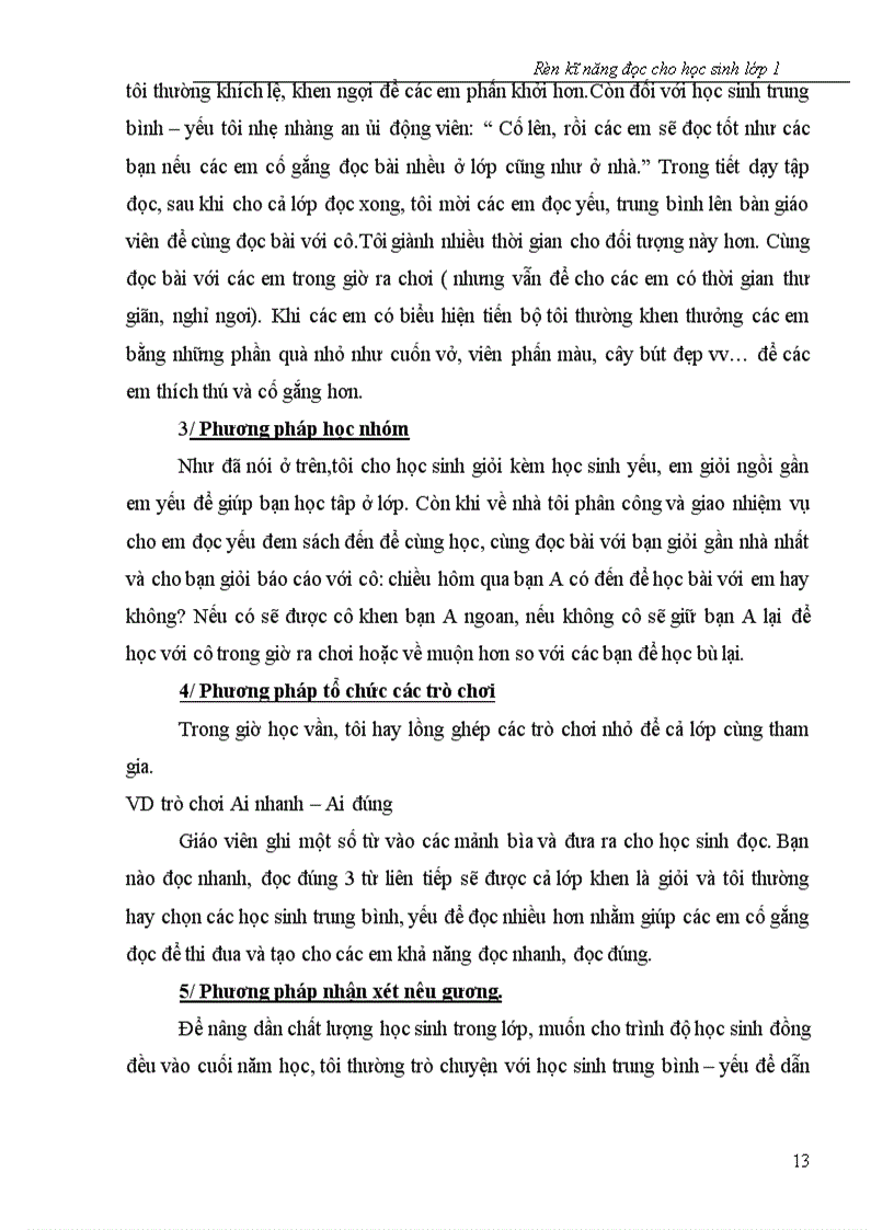 image for page Một số kinh nghiệm rèn kĩ năng đọc cho học sinh lớp 1