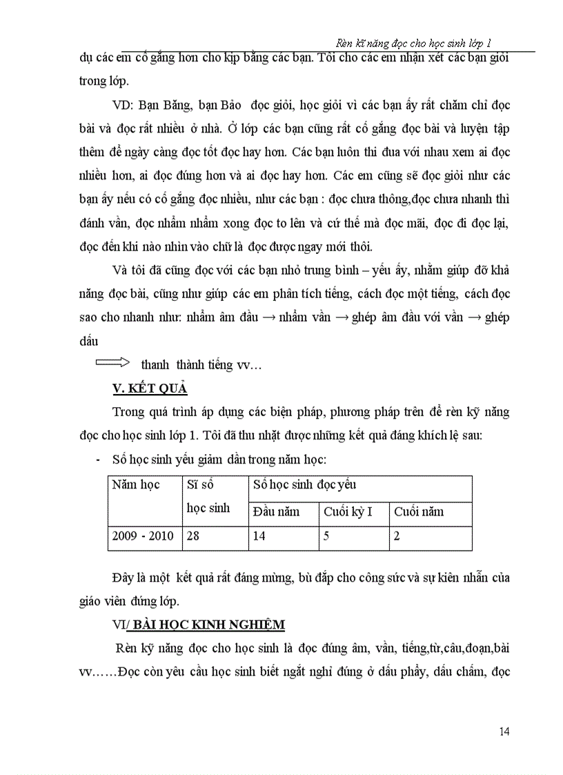 image for page Một số kinh nghiệm rèn kĩ năng đọc cho học sinh lớp 1