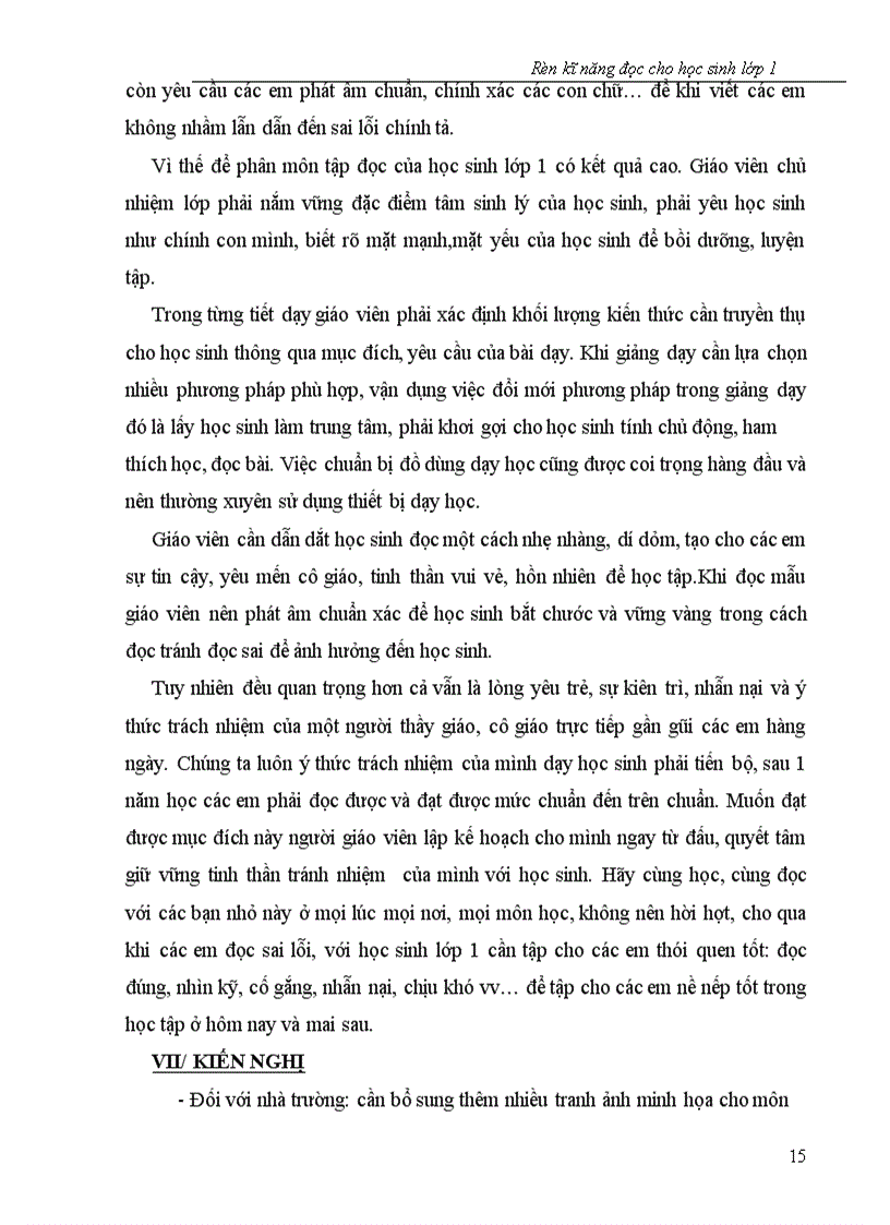 image for page Một số kinh nghiệm rèn kĩ năng đọc cho học sinh lớp 1