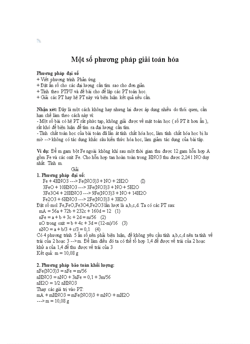 image for page Mot so chu y ve khi giai toan hoa vo co hoa hoc 5326 77142715