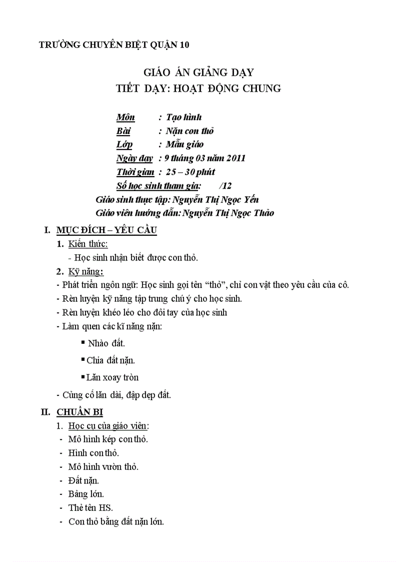 image for page Nặn con thỏ