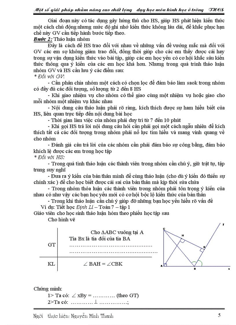 image for page Nâng cao chất lượng dạy hình học ở THCS