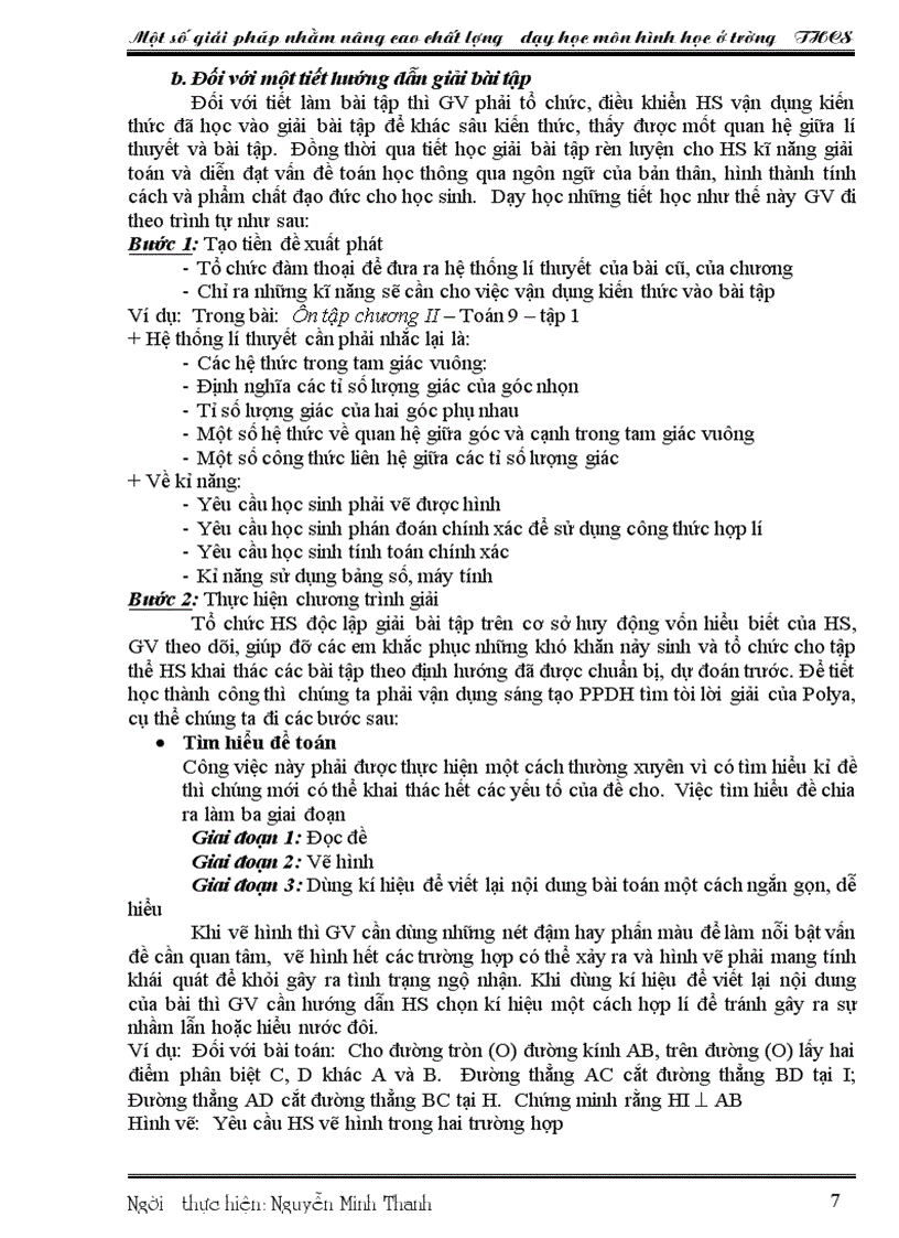 image for page Nâng cao chất lượng dạy hình học ở THCS