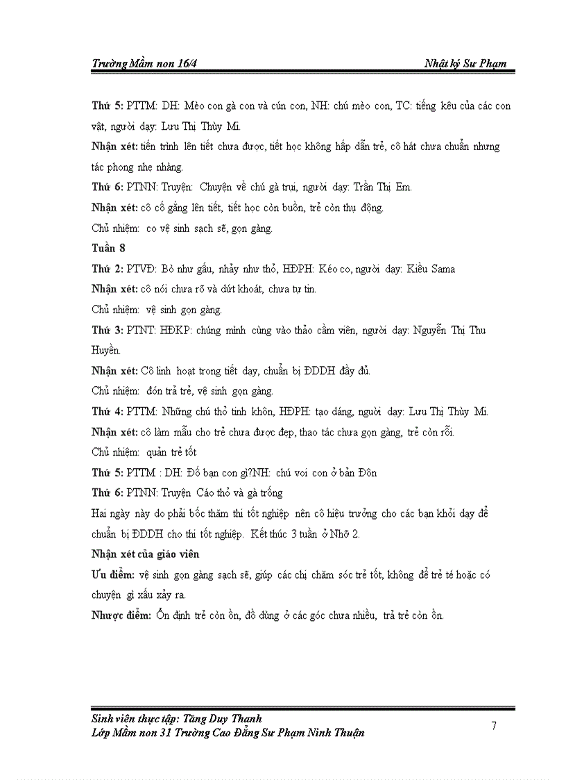 image for page Nhật ký thực tập sư phạm