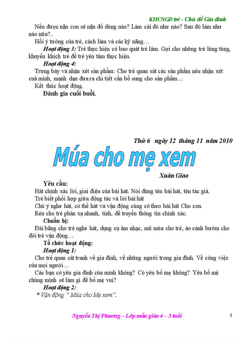 image for page Nhu cầu của gia đình Bé