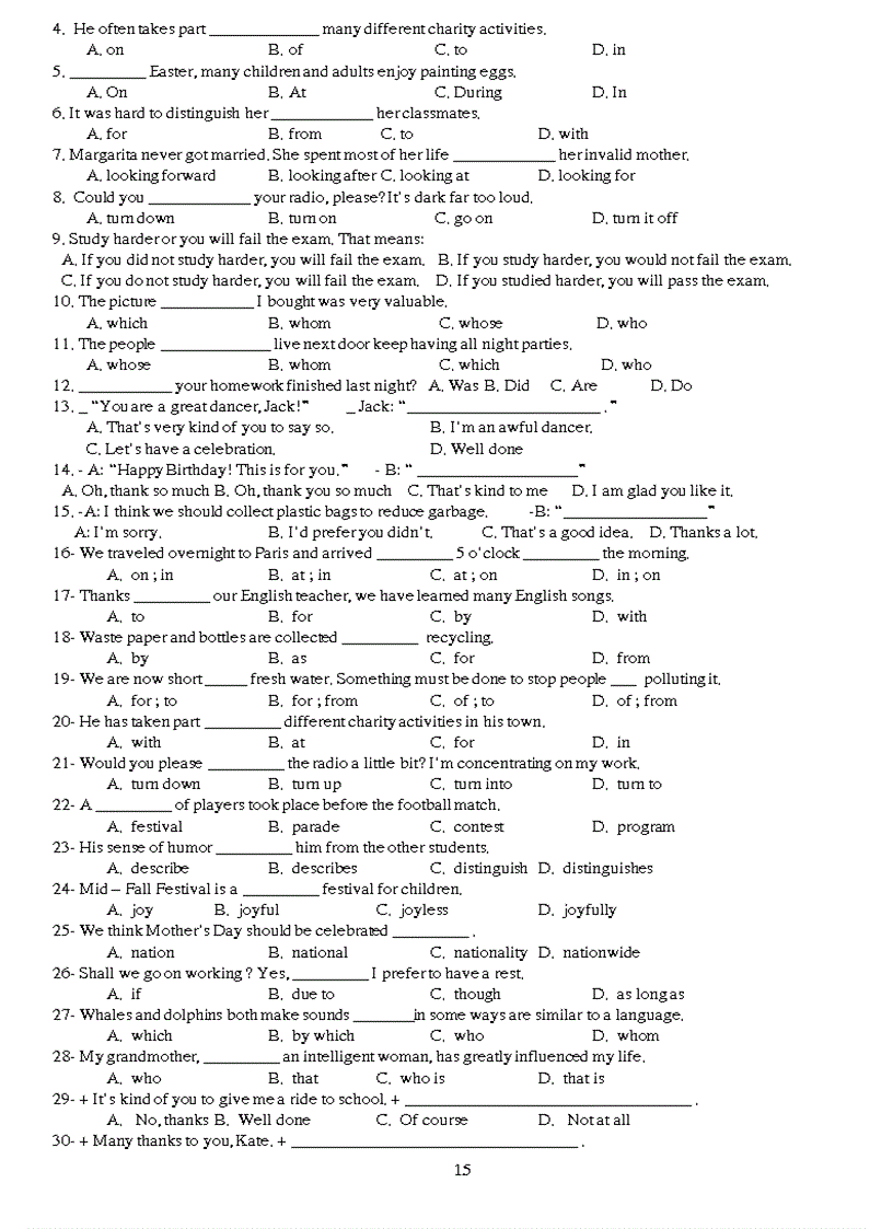 image for page Ôn tập HKII Anh Văn 9
