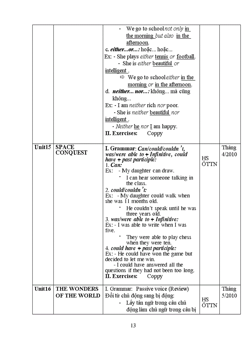 image for page Ôn tập Tiếng Anh lớp 11