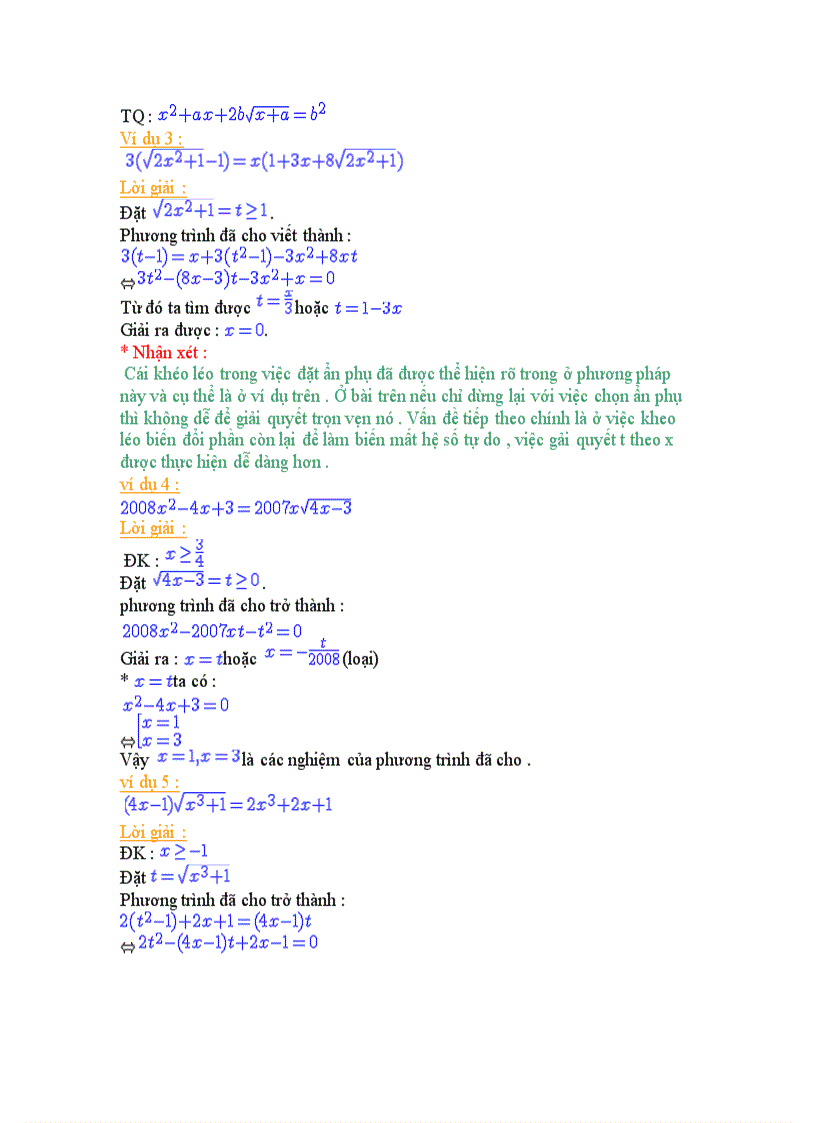 image for page PP đặt ẩn phụ trong giải PT vô tỷ