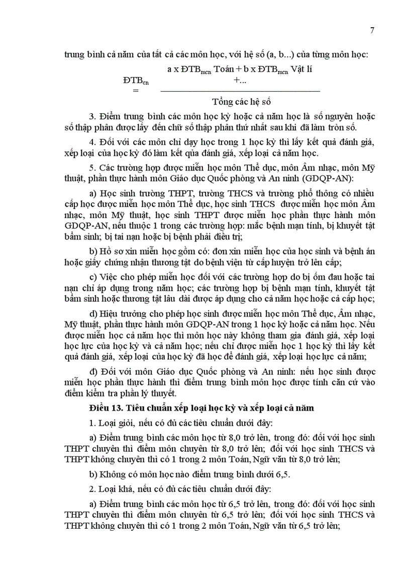 image for page Qđ đánh giá xếp loại học sinh