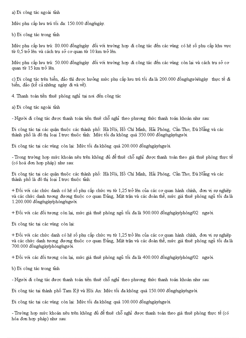 image for page QĐ số 14 Quy định Chế độ công tác phí