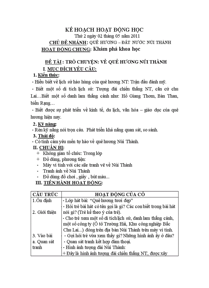 image for page Quê hương đất nước của bé tuần 1