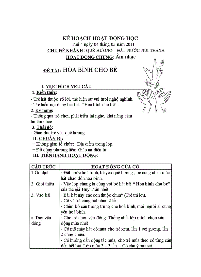 image for page Quê hương đất nước của bé tuần 1