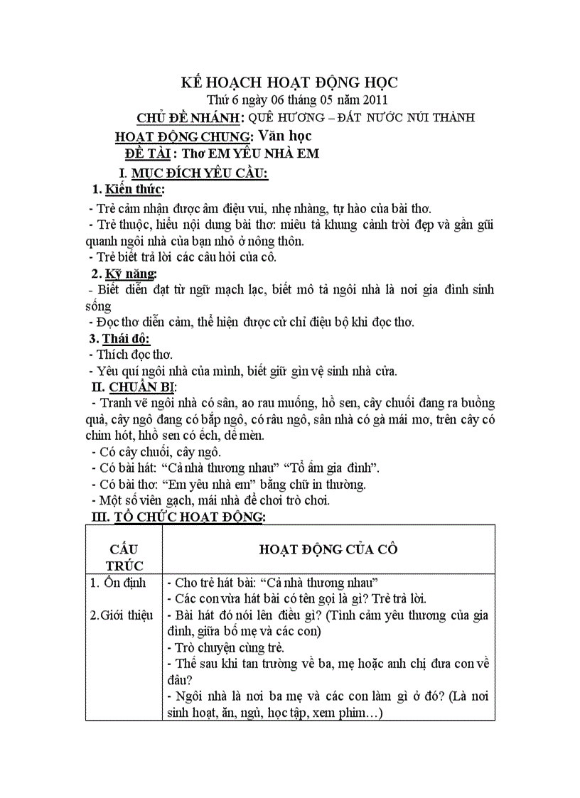 image for page Quê hương đất nước của bé tuần 1