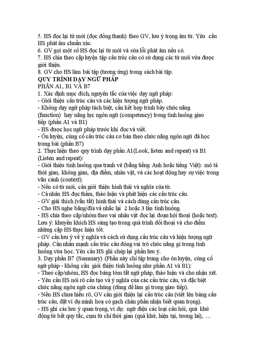 image for page Quy trình giảng dạy Tiếng Anh ở Tiểu học