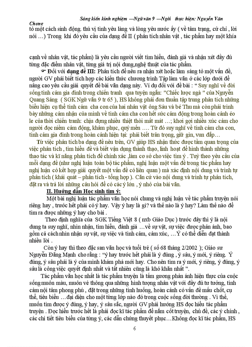 image for page SKKN Cách làm bài văn Nghị Luận Ngữ văn 9