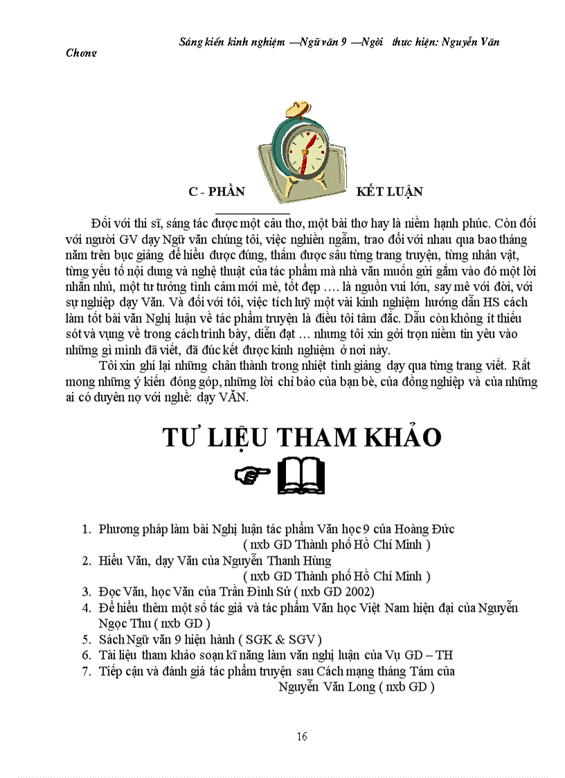 image for page SKKN Cách làm bài văn Nghị Luận Ngữ văn 9