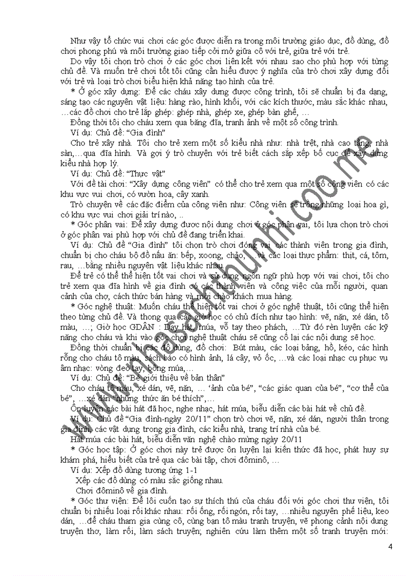 image for page Skkn làm thế nào xây dựng tốt các góc chơi mn xhưng