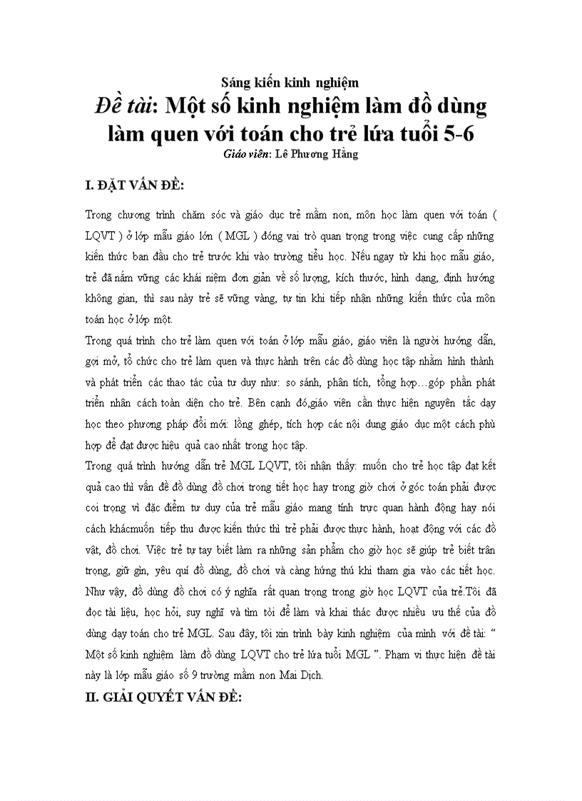 image for page SKKN Một số kinh nghiệm làm đồ dùng làm quen với toán cho trẻ lứa tuổi 5 6