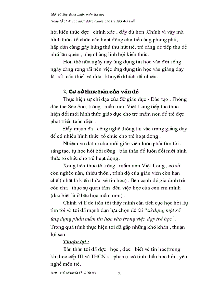 image for page SKKN Sử dụng một số ứng dụng phần mềm tin học vào trong việc dạy trẻ học