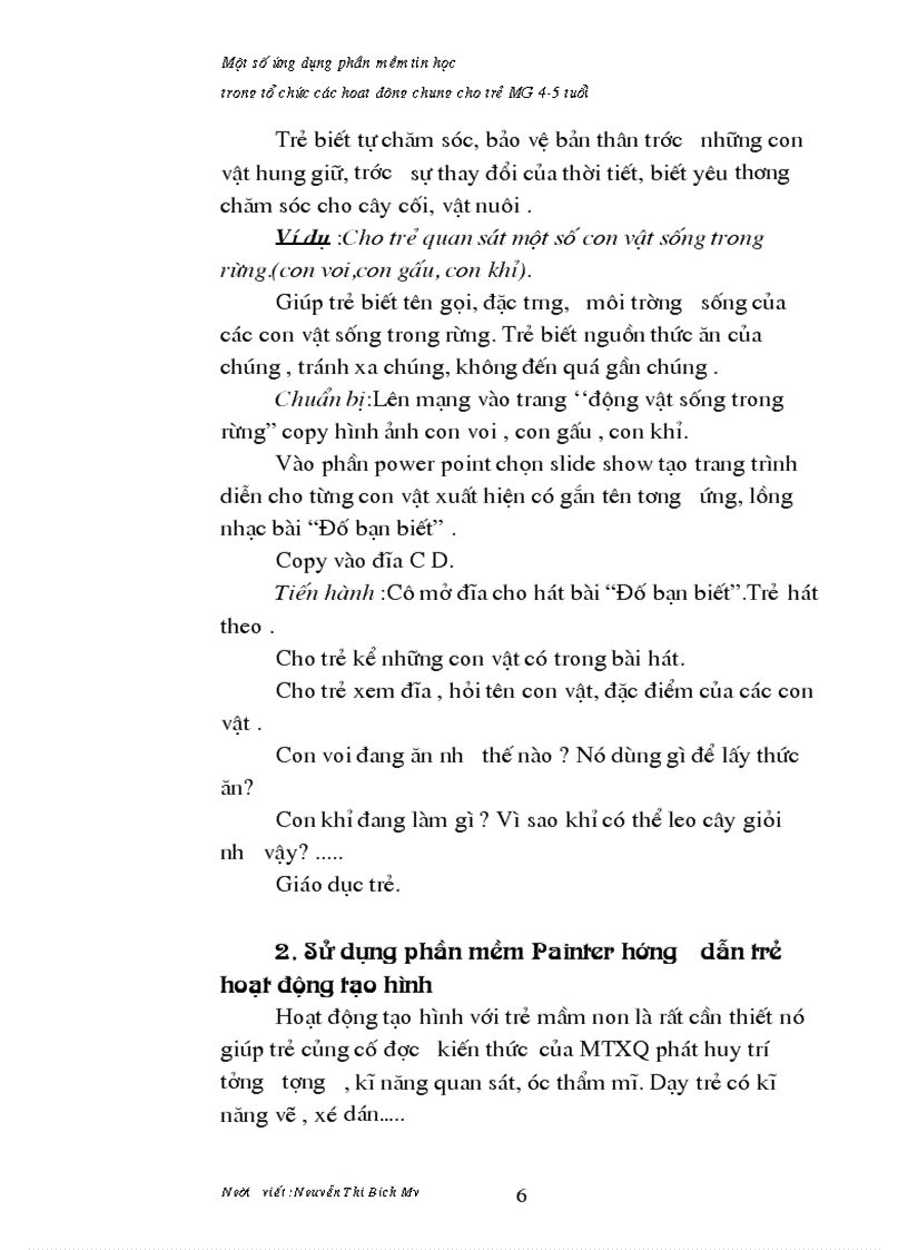 image for page SKKN Sử dụng một số ứng dụng phần mềm tin học vào trong việc dạy trẻ học