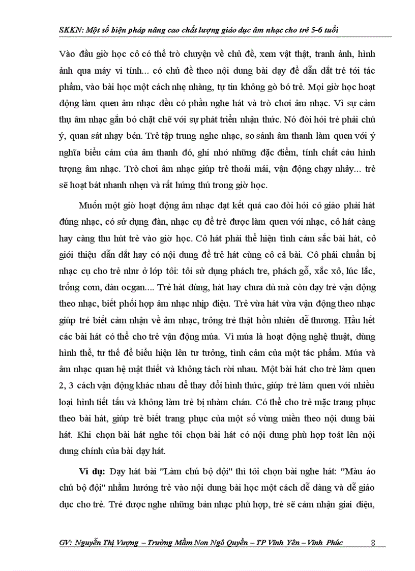 image for page Skkn một số biện pháp nâng cao chất lượng giáo dục âm nhạc cho trẻ 5 6 tuổi