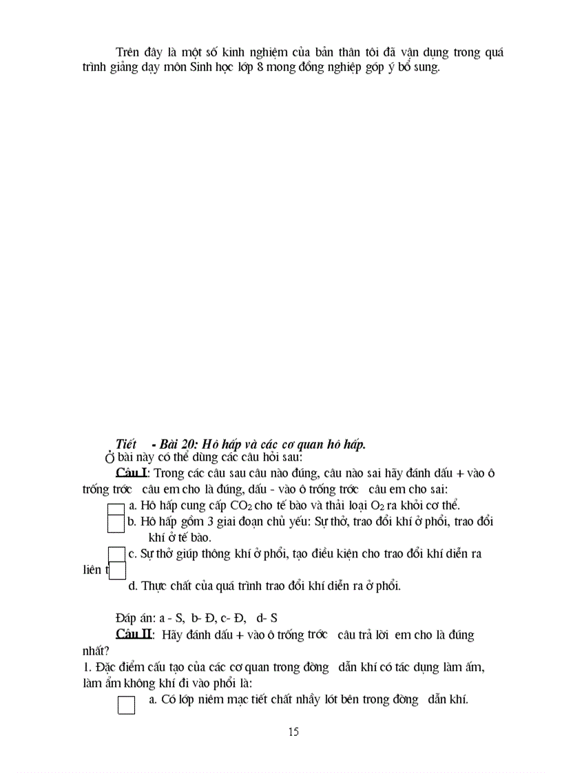 image for page Sử dụng câu hỏi trắc nghiệm khách quan